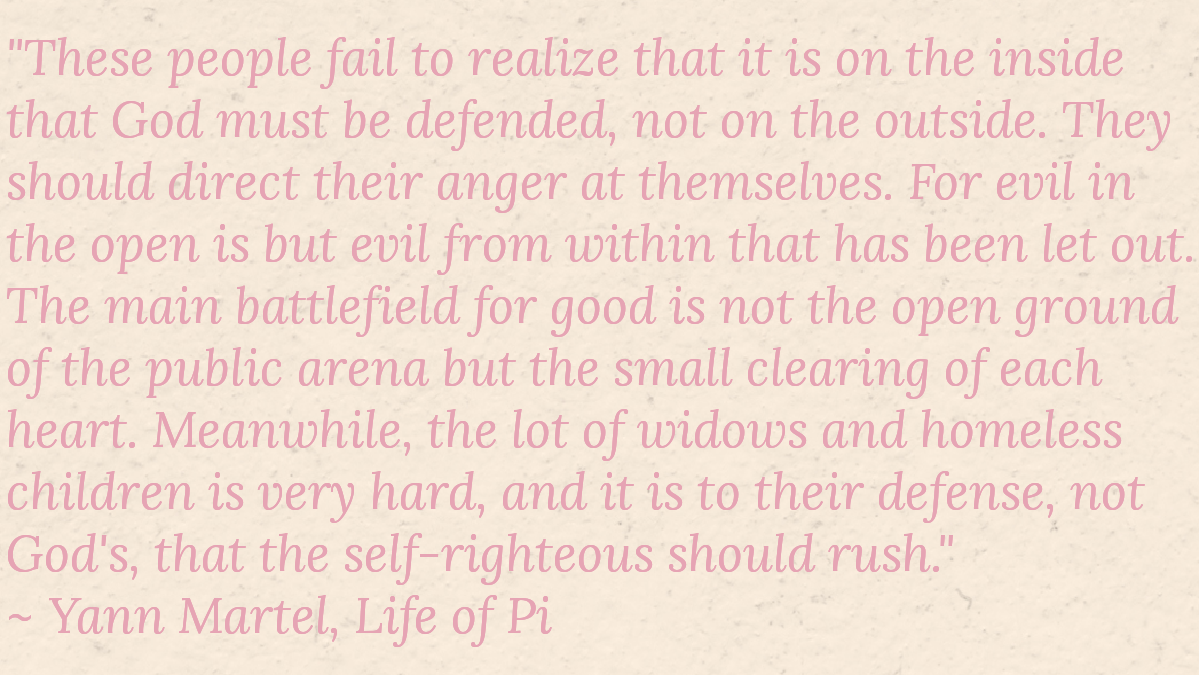 Quotable Quotes # 52: Life of Pi – The Pine-Scented Chronicles, image size:1200x675